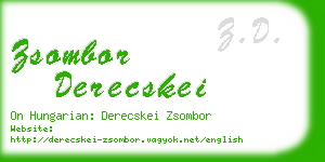 zsombor derecskei business card